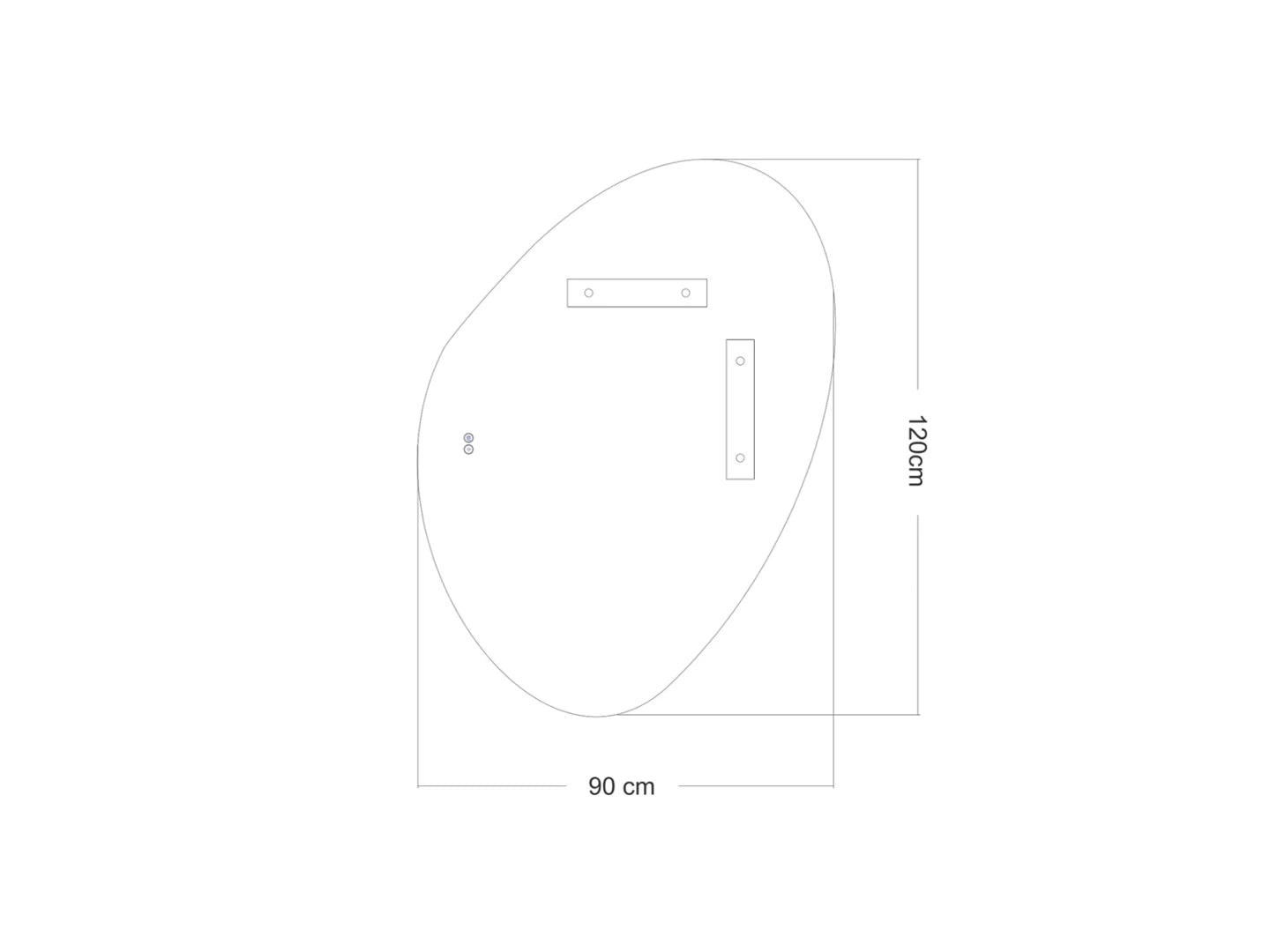 LED Bathroom Mirror - Horizontal or vertical - Alessia 120x90cm