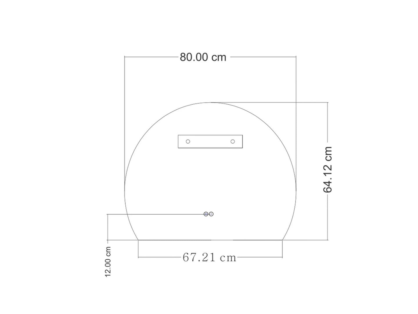 LED Bathroom Mirror - Elena 80x64cm
