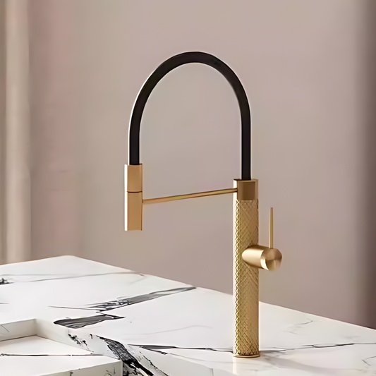 Semi-profesjonell Kjøkkenkran Angelica – Utrekkbar Utløp – Gunmetal Grey