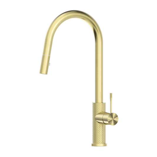 Kitchen faucet Valencia – Pull-out with spray function – Brushed gold