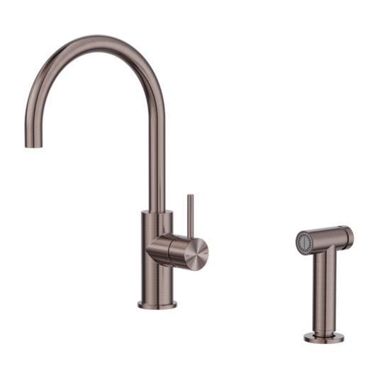 Kitchen faucet Capri – With hand spray - Brushed bronze