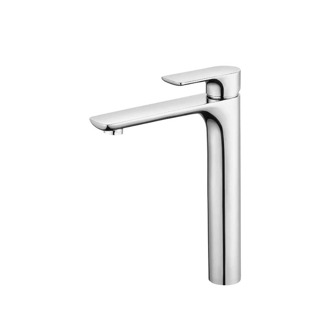 Freestanding Bath Faucet Lisandro – Waterfall Spout – Brushed nickel