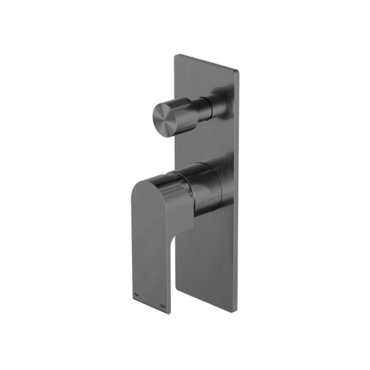 Inbyggingsbatteri med diverter – Portofino – Gun metal grey