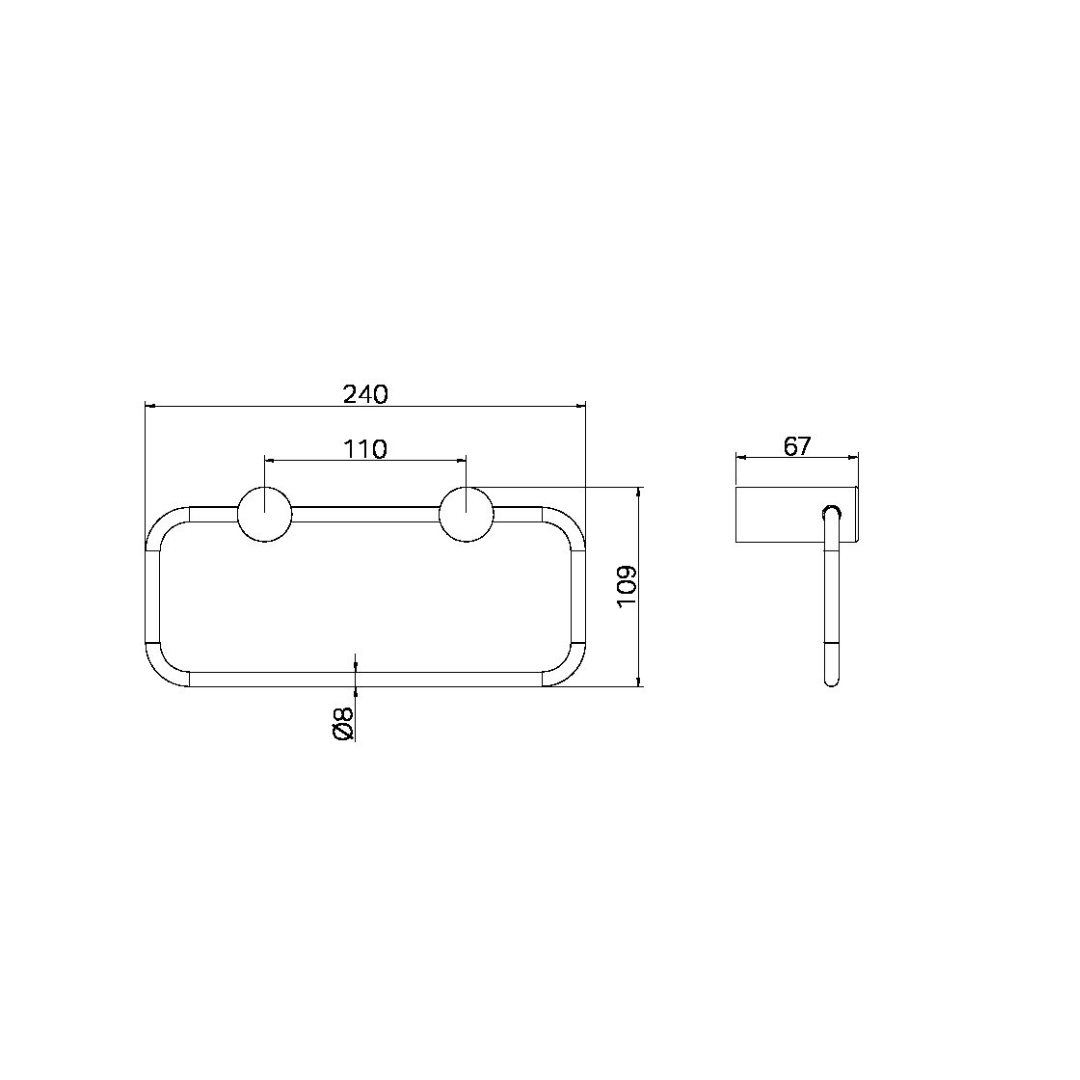 Håndkleholder Capri – Grafitt