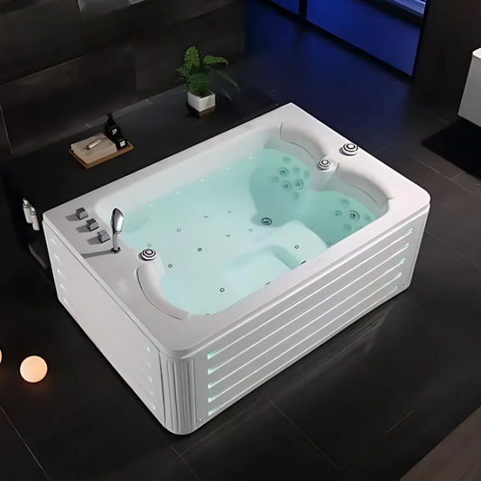 Construction Massage Bath – Miami – Glossy White – 192x130x75 cm