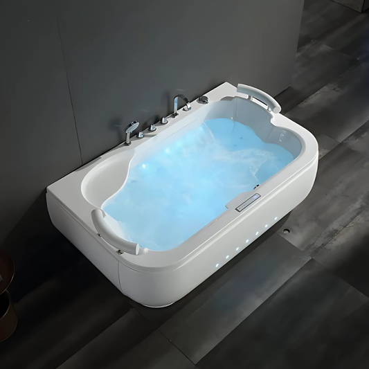 Construction Massage Bath – Verona – Gloss White – 180x113x68 cm