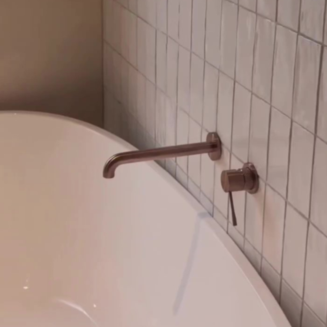 Inbyggingsvaskekran Valencia – Uten bakplate - Børstet bronse
