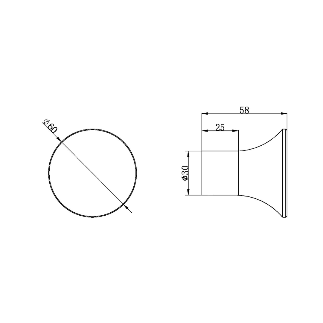 Towel hook Capri – Brushed gold