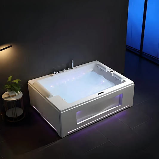 Construction Massage Bath – Valencia – Gloss White – 190x142x65 cm