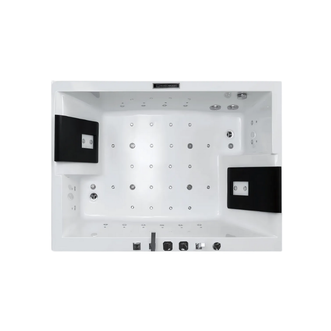 Opbygging Massasje bad – Dubai – Glans Hvit – 160x110x60 cm