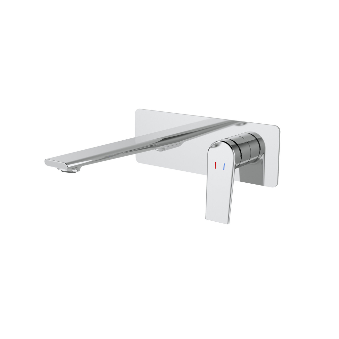 Freestanding Bath Faucet Lisandro – Waterfall Spout – Brushed nickel