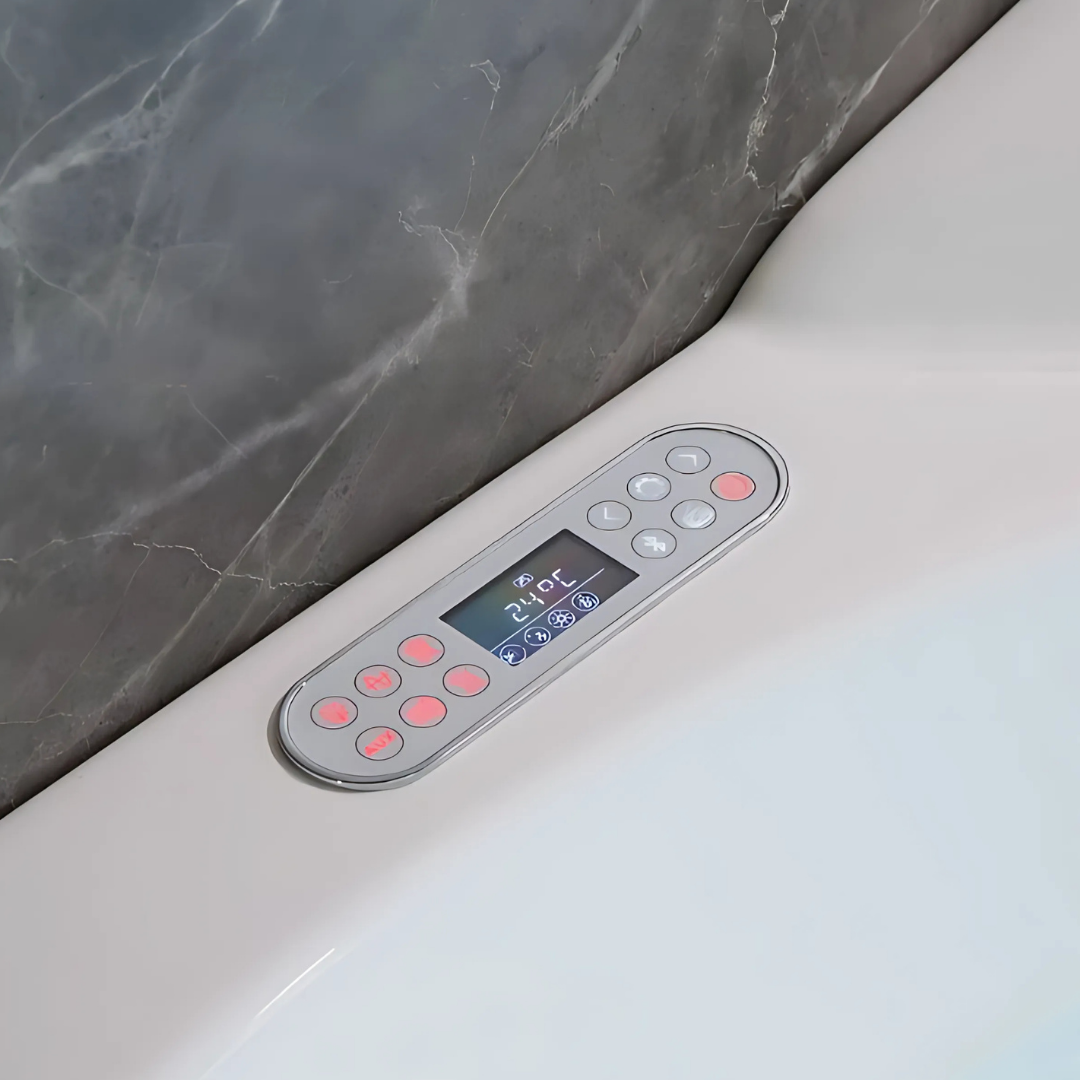 Corner Bath Massage Bath – Bellavista – Glossy White – 154x154x80 cm