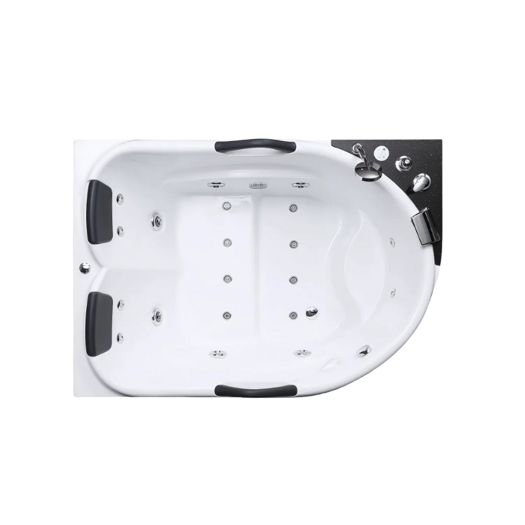 Hoekbad Massagebad – Oliver – Glans Hvit – 176x123x82 cm