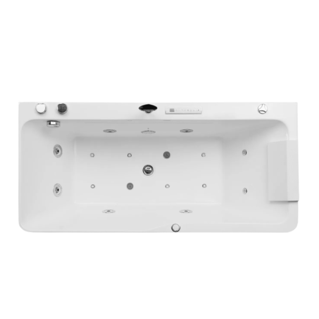 Opbygging massasjebad - Marbella - Glans hvit - 180x90x62 cm