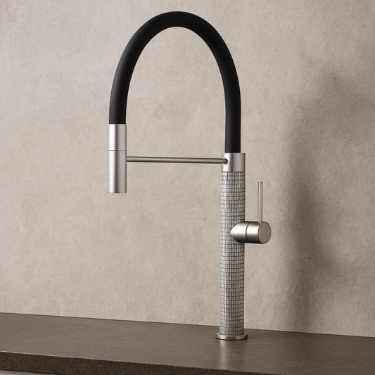 Semi-profesjonell Kjøkkenkran Angelica – Utrekkbar Utløp – Gunmetal Grey