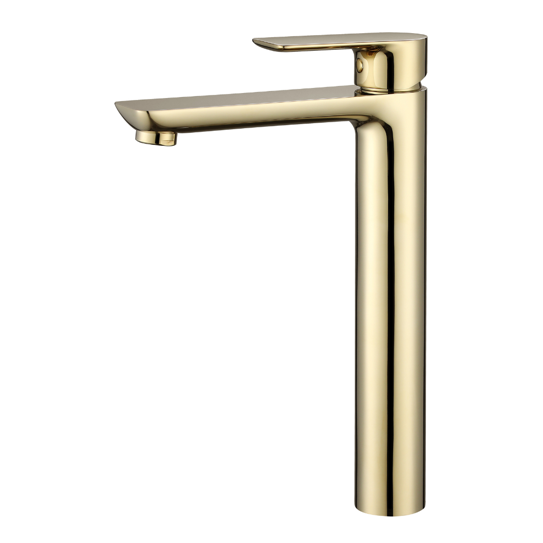 Freestanding Bath Faucet Lisandro – Waterfall Spout – Brushed nickel