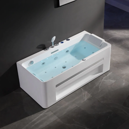 Construction massage bath - Marbella - Gloss white - 180x90x62 cm