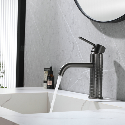 Construction washbasin faucet Angelica - Gunmetal grey