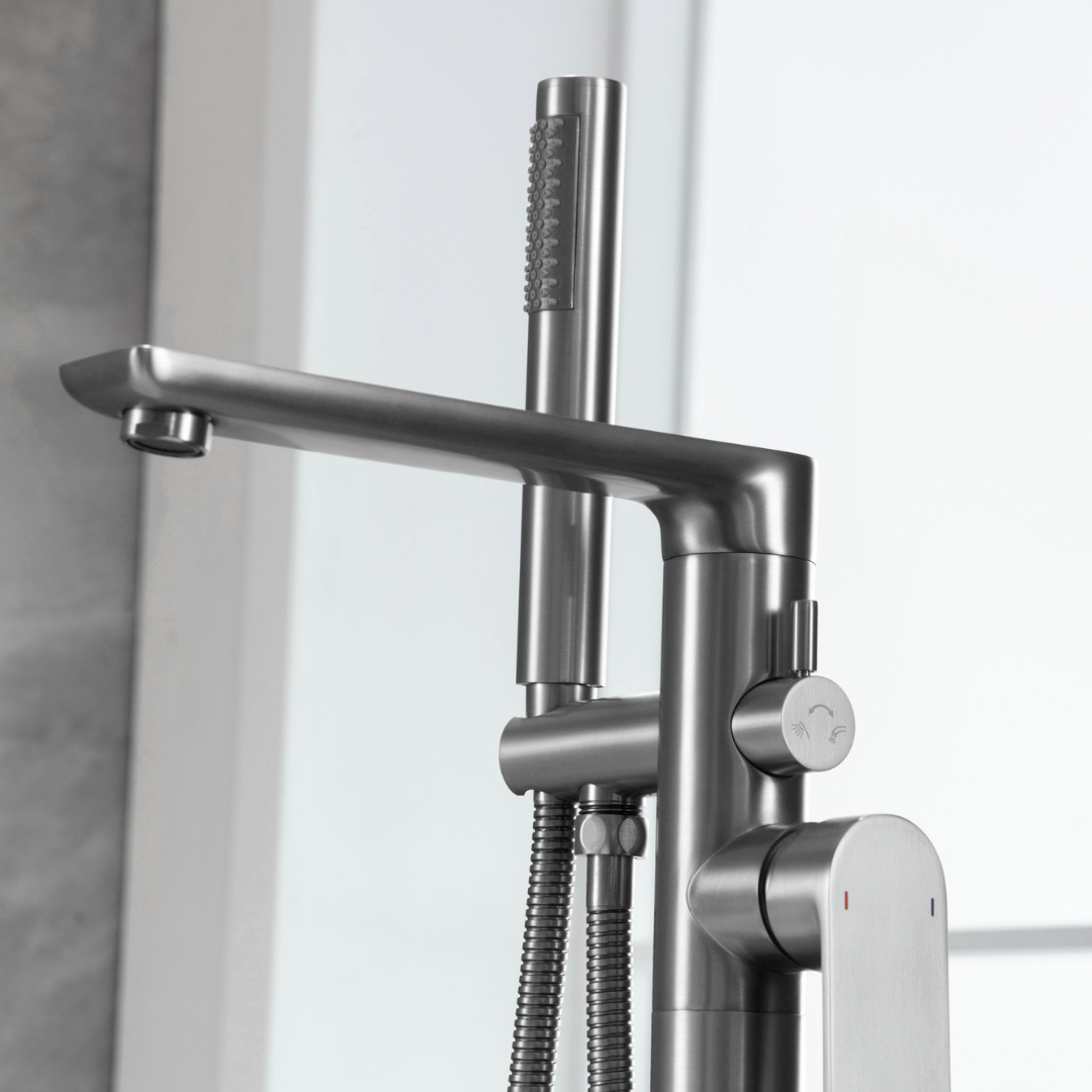 Freestanding bath faucet Emilia - Gunmetal grey