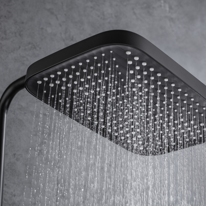 Construction Rain Shower Set – Fabiano – Digital Display – Matt black
