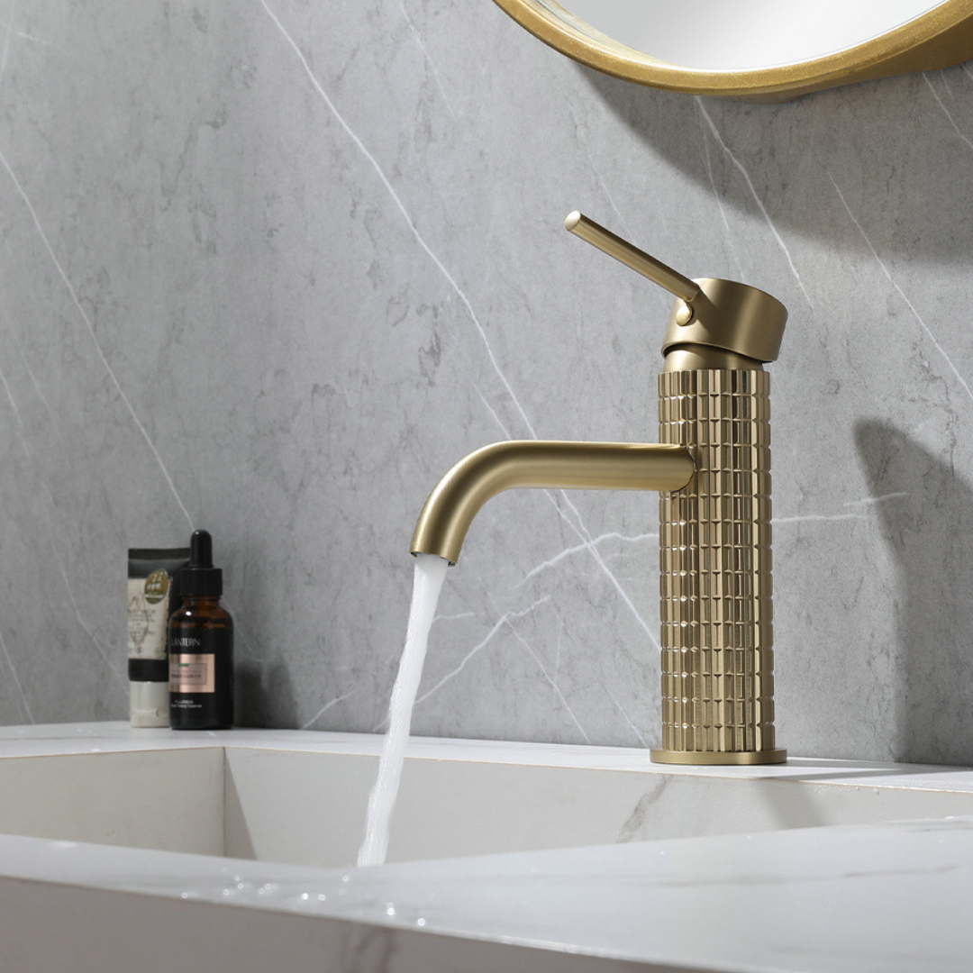 Construction of washbasin faucet Angelica - Brushed gold