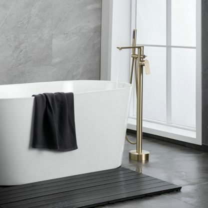 Freestanding bath faucet Emilia - Brushed gold