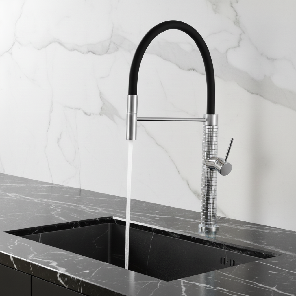 Semi-professional Kitchen Faucet Angelica – Pull-Out Spout – Gunmetal Grey