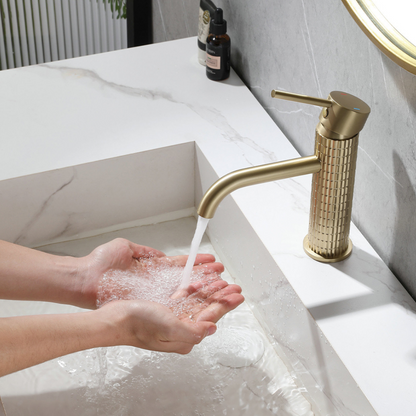 Construction of washbasin faucet Angelica - Brushed gold