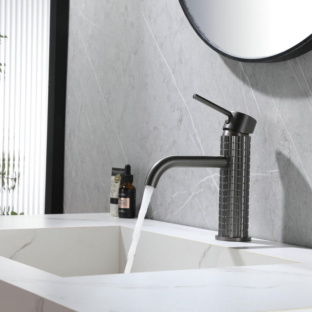 Construction washbasin faucet Angelica - Gunmetal grey