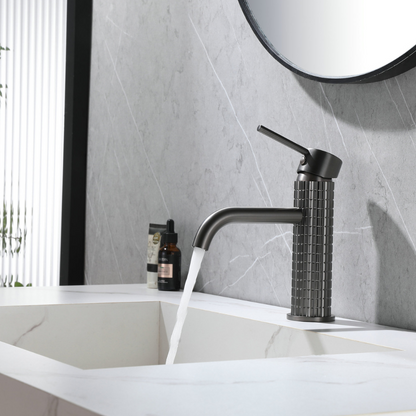 Construction washbasin faucet Angelica - Gunmetal grey
