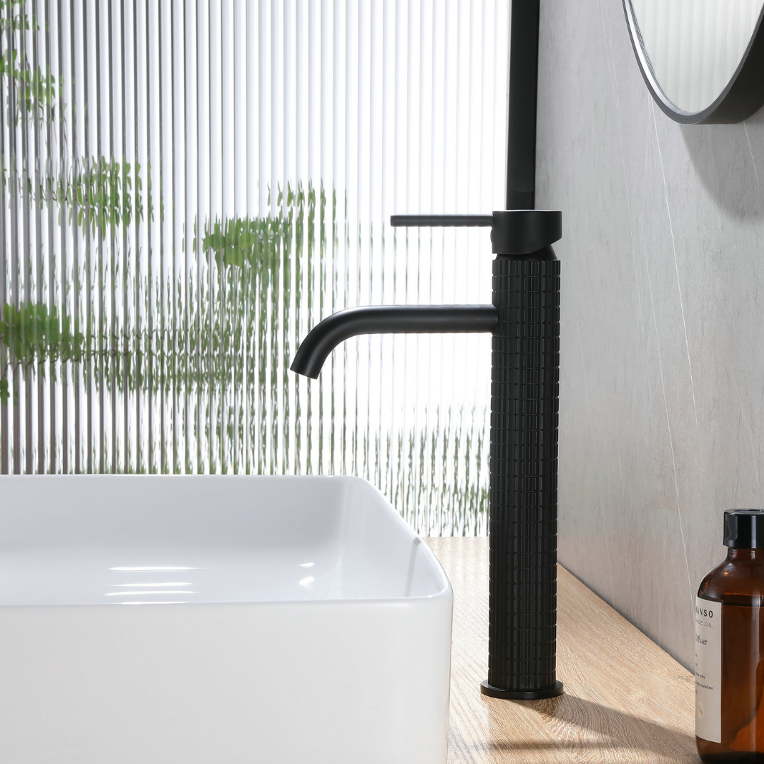 High washbasin faucet Angelica - Matte black