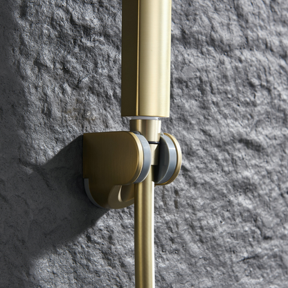 Thermostatic Shower Panel Marcelo – Digital Display - Brushed gold