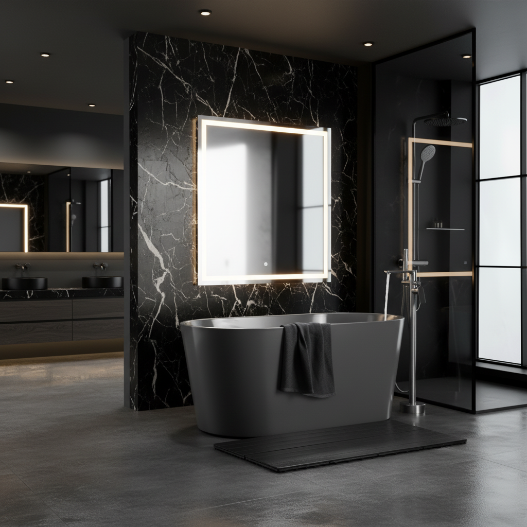 Freestanding bath faucet Emilia - Gunmetal grey