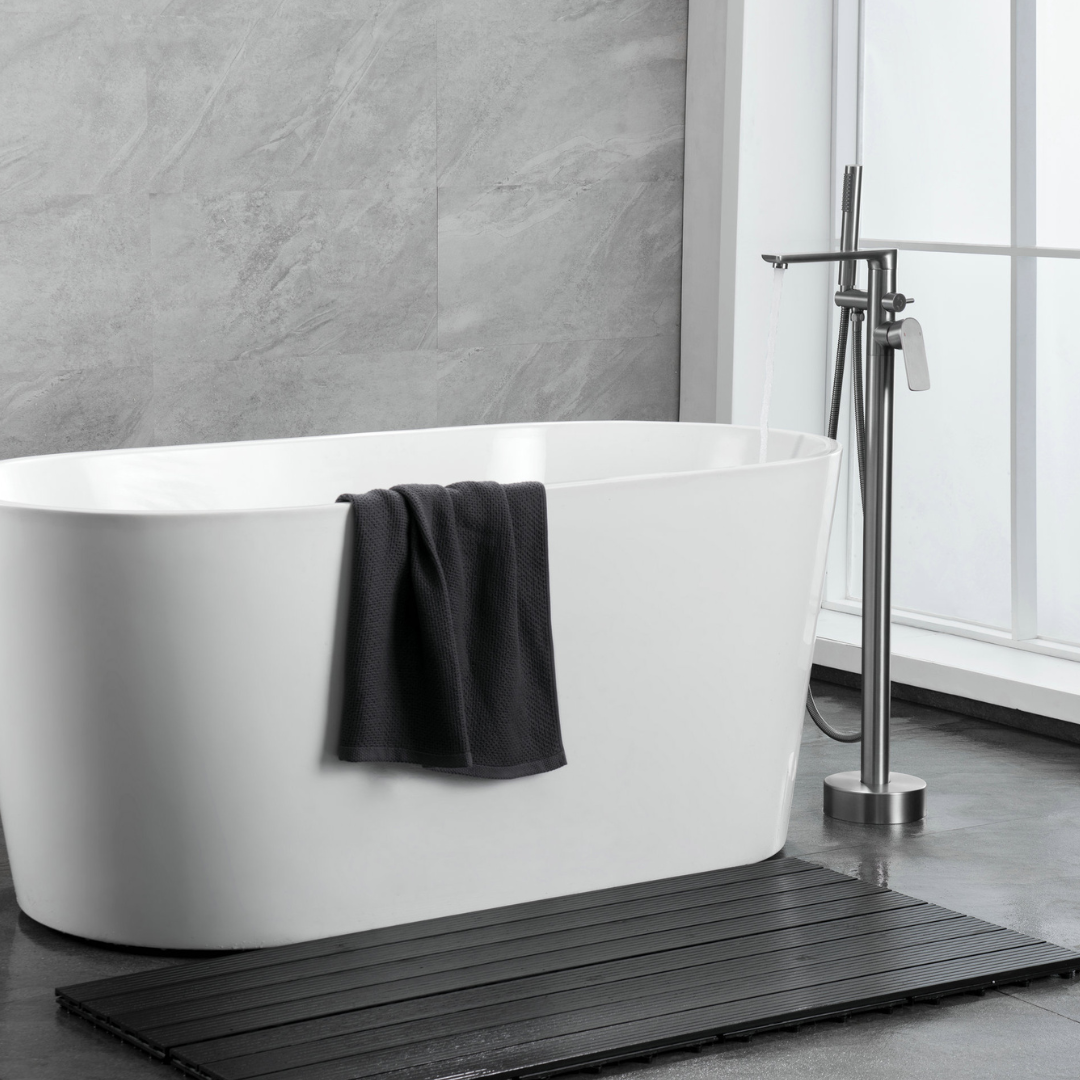Freestanding bath faucet Emilia - Gunmetal grey