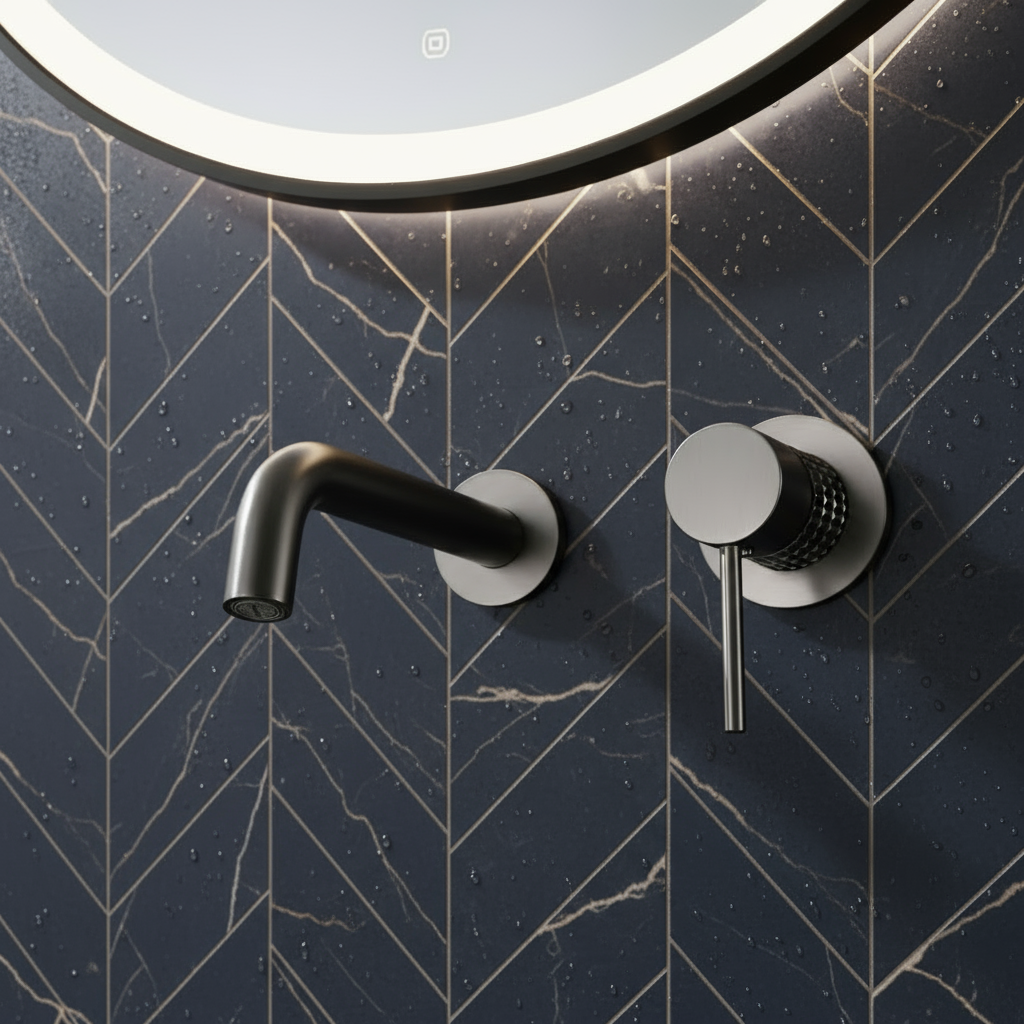 Inbyggingsvaskekran Angelica - Gunmetal grå