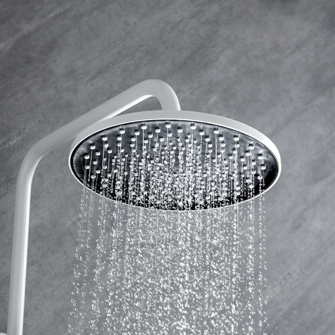Thermostatic built-in rain shower set – Violetta – Digital Display – White
