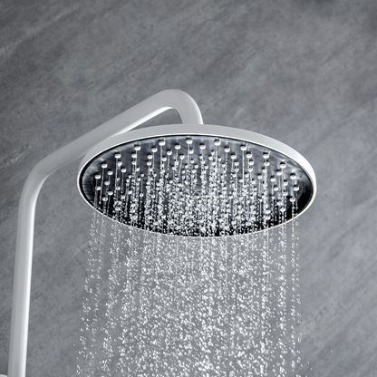 Thermostatic built-in rain shower set – Violetta – Digital Display – White