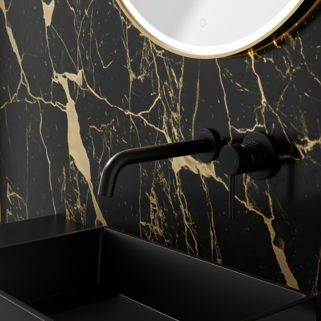 Inbyggingsvaskekran Angelica - Matt svart