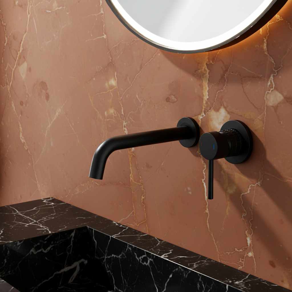 Inbyggingsvaskekran Angelica - Matt svart