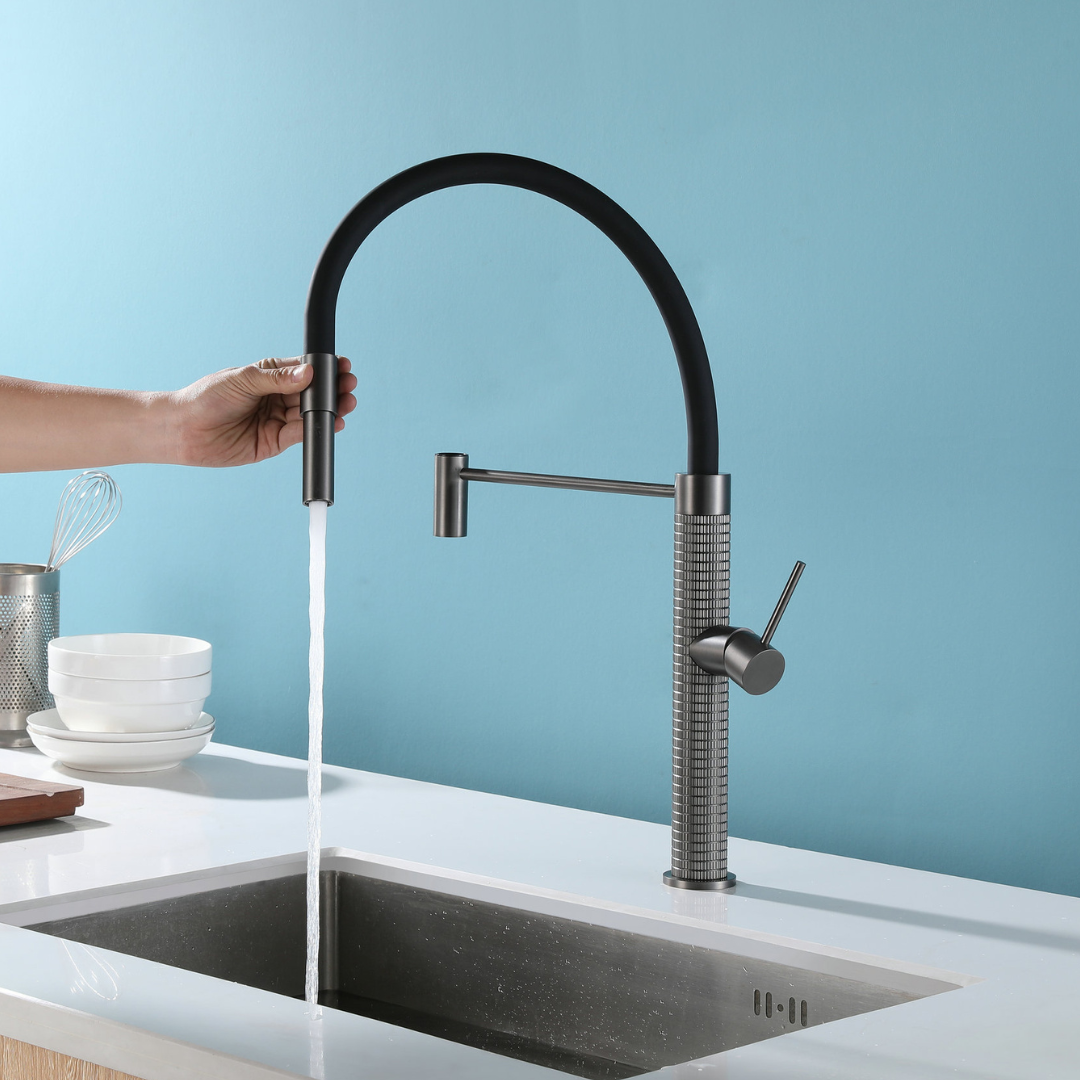 Semi-professional Kitchen Faucet Angelica – Pull-Out Spout – Gunmetal Grey
