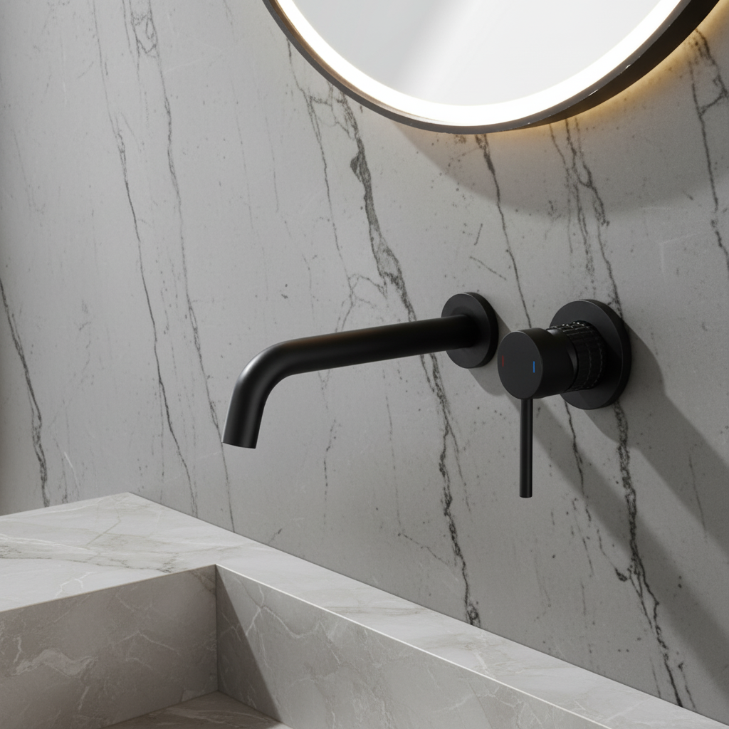 Inbyggingsvaskekran Angelica - Matt svart