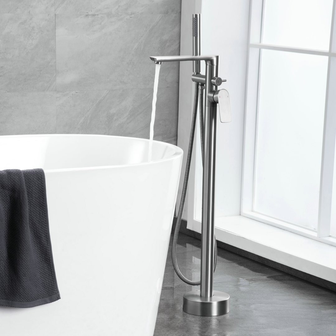 Freestanding bath faucet Emilia - Gunmetal grey