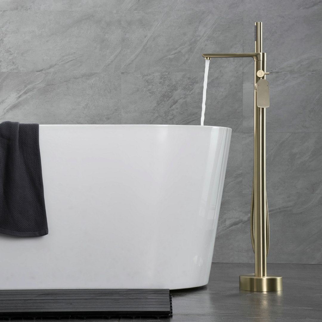 Freestanding bath faucet Emilia - Brushed gold