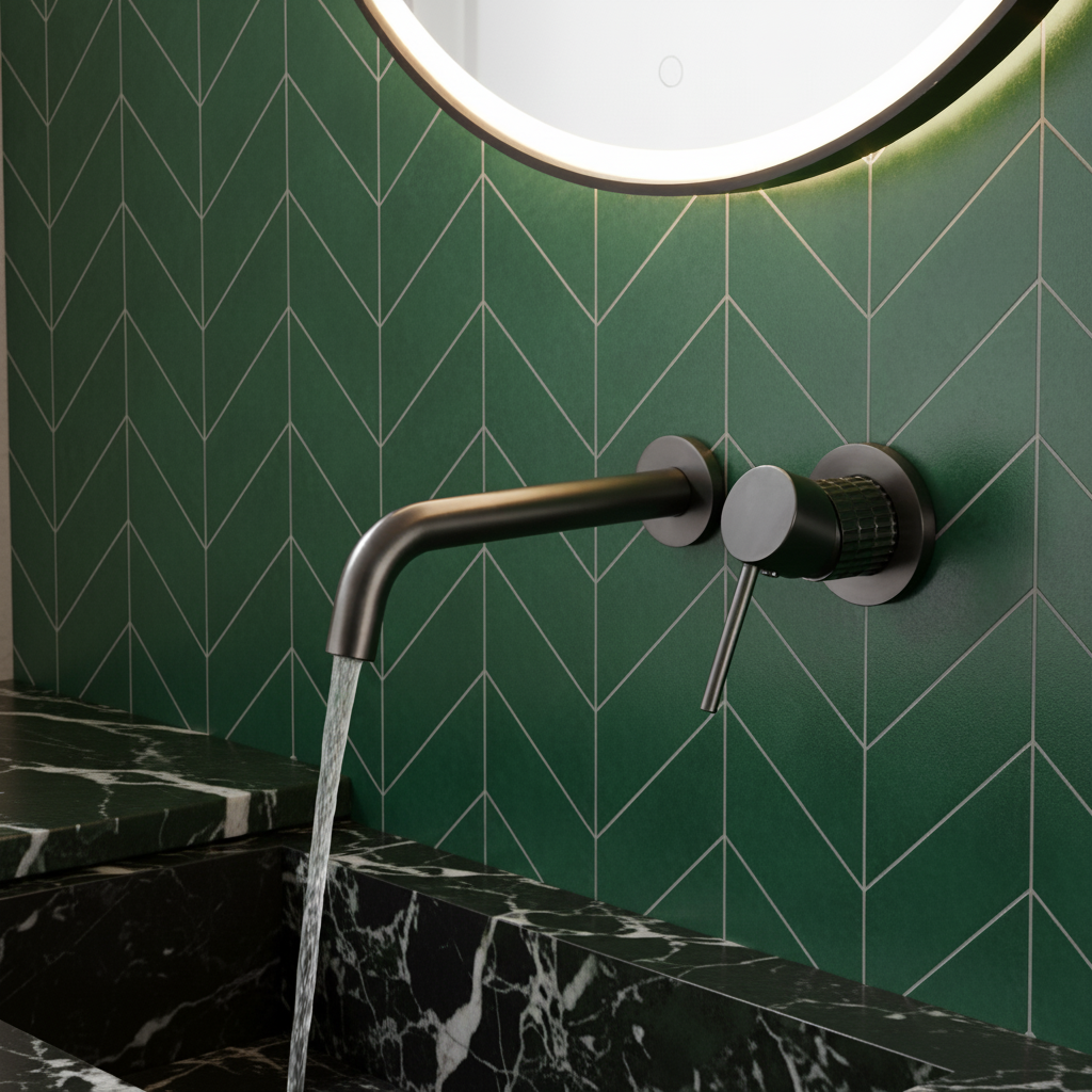 Inbyggingsvaskekran Angelica - Gunmetal grå