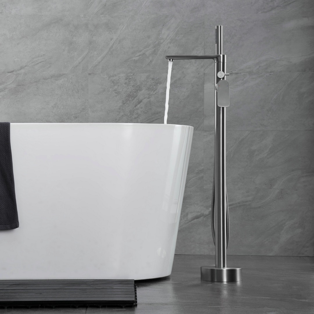 Freestanding bath faucet Emilia - Gunmetal grey