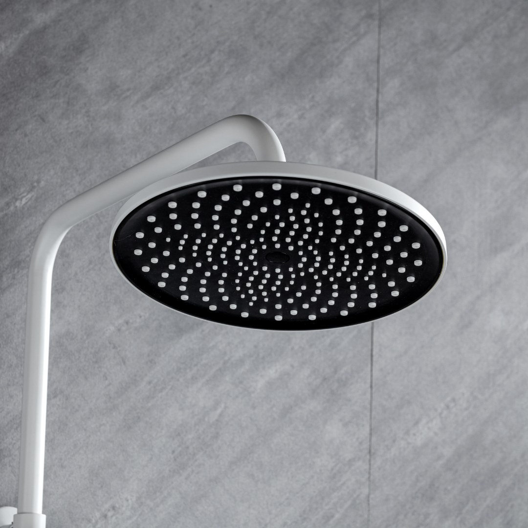 Thermostatic built-in rain shower set – Violetta – Digital Display – White