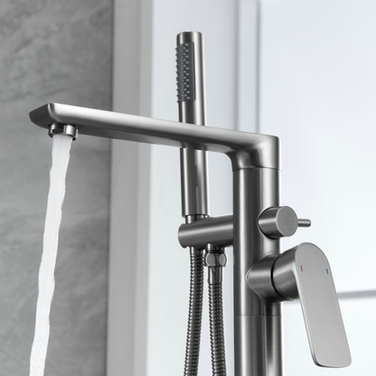 Freestanding bath faucet Emilia - Gunmetal grey