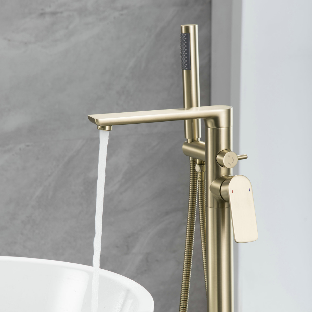 Freestanding bath faucet Emilia - Brushed gold