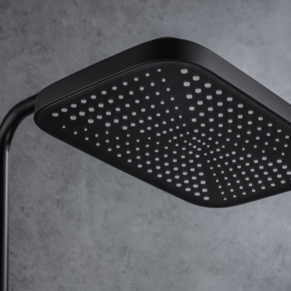 Construction Rain Shower Set – Fabiano – Digital Display – Matt black