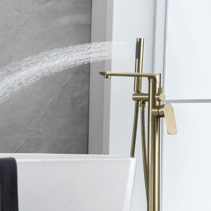 Freestanding bath faucet Emilia - Brushed gold